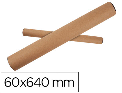 Q-CONNECT - TUBO DE Cartón PORTADOCUMENTOS TAPA PLASTICO 60X640 MM (Ref.KF17772)