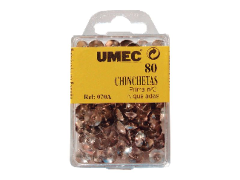 UMEC - Chinchetas Niqueladas Caja 100 Ud 10 mm U100104 (Ref.2100104)