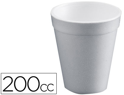 VASO TERMICO DE POLIEXPAN 200CC PAQUETE DE 50 UNIDADES (Ref.10350301 / 10350304)