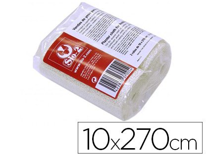 SIO-2 - VENDAS YESO 10X270 CM PAQUETE DE 2 ROLLOS IDEAL PARAMASCARAS MOLDES Y MAQUETAS (Ref.3600000100)