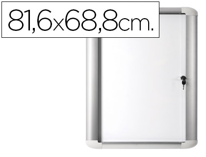 BI-OFFICE - VITRINA DE ANUNCIO MAGNETICA 816X688 MM PARA EXTERIOR CON MARCO DE ALUMINIO Y CERRADURA (Ref.VT620209760)