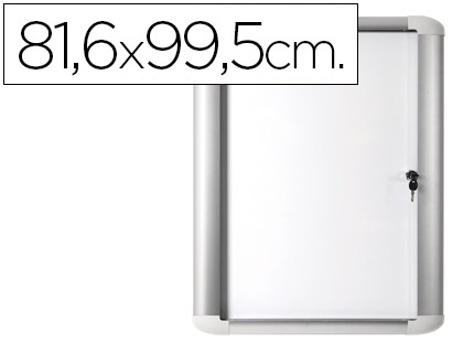 BI-OFFICE - VITRINA DE ANUNCIO MAGNETICA 816X995 MM PARA EXTERIOR CON MARCO DE ALUMINIO Y CERRADURA (Ref.VT630209760)