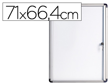 BI-OFFICE - VITRINA DE ANUNCIOS FONDO magnético EXTRAPLANA DE INTERIOR 710X664 MM (Ref.VT620109660)