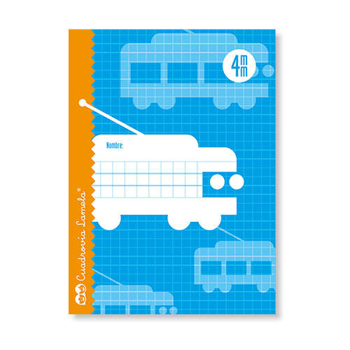 LAMELA - Libreta Cubierta basica 16 Hojas 4º Cuadr. 4 Pack 25 Ud 0 (Ref.5004)