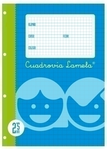 LAMELA - Recambio 100 Hojas 4º cuadrícula 2,5 0 (Ref.8002)