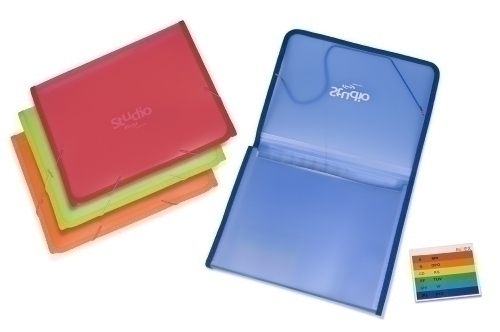 PARDO - Acordeón expandible p.p. traslúcido,12 dptos interiores,cierre gomas,folio azul (Ref.888003)