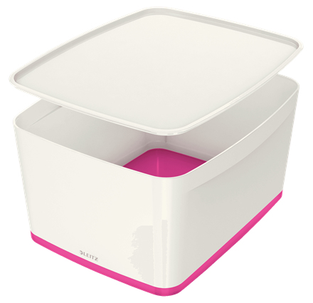 LEITZ - Caja grande Mybox con tapa. Fucsia (Ref.52161023)