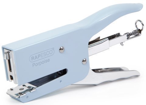 RAPESCO - Tenaza Porpoise metálica. Color azul, hasta 40 hojas de capacidad. (Ref.1346)