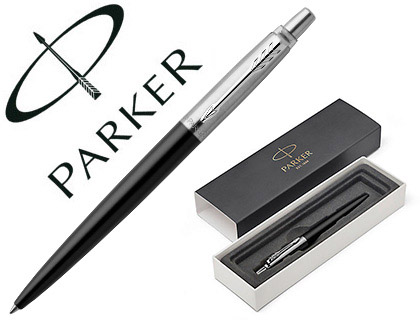 PARKER - Bolígrafo Jotter Core Negra CT Retráctil Acero Inoxidable (Ref.1953184)