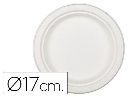 NUPIK - NUP Pack 50 Platos Fibra Blanca17CM (Ref.3373)