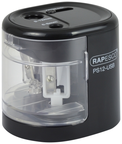 RAPESCO - Sacapuntas/Afilalapices eléctrico USB y pilas. (Ref.1449)