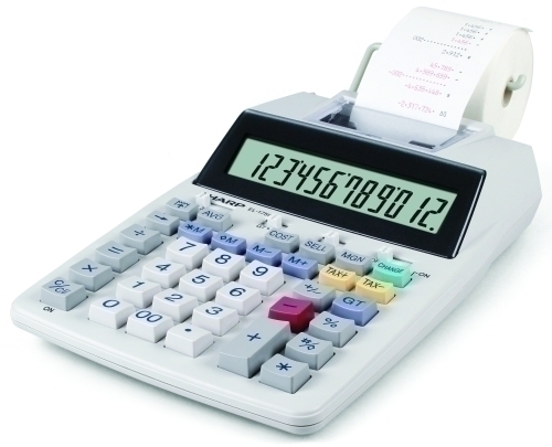 SHARP - Calculadora impresora 12 Digitos (Ref.SH-EL1750V)