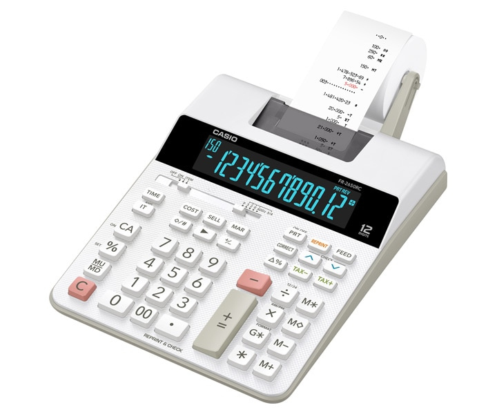 CASIO - Calculadora impresora blanca (Ref.FR-2650RC)