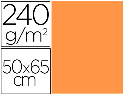 LIDERPAPEL - CARTULINA 50X65 CM 240G/M2 NECTARINA PAQUETE DE 25 UNIDADES (Ref.CX91)