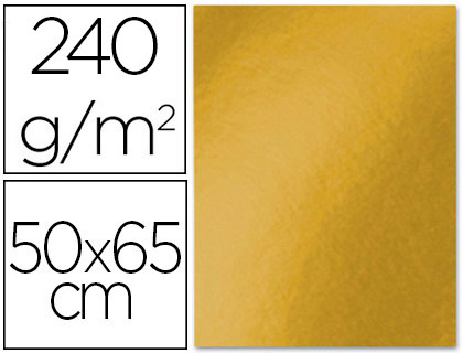 LIDERPAPEL - CARTULINA 50X65 CM 240G/M2 ORO VIEJO PAQUETE DE 25 UNIDADES (Ref.CX94)