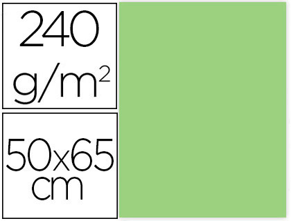 LIDERPAPEL - CARTULINA 50X65 CM 240G/M2 VERDE HIERBA PAQUETE DE 25 UNIDADES (Ref.CT30)