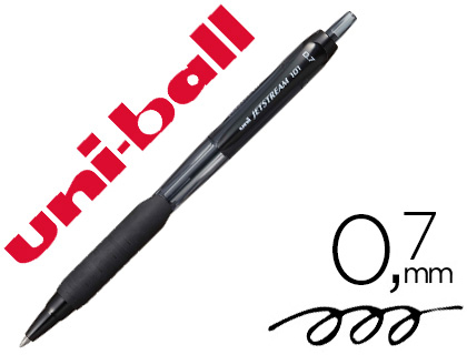 UNI-BALL - BOLIGRAFO JETSTREAM RETRACTIL SXN-101 0,7 MM NEGRO (Ref.140368000)