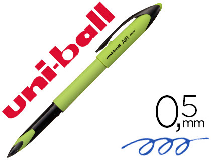 UNI-BALL - BOLIGRAFO ROLLER AIR MICRO UBA-188EL-M 0,5 MM VERDE LIMA TINTA AZUL (Ref.215939000)