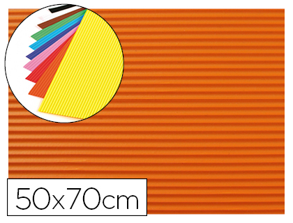 LIDERPAPEL - GOMA EVA ONDULADA 50X70CM 2,2MM DE ESPESOR NARANJA (Ref.GC03)