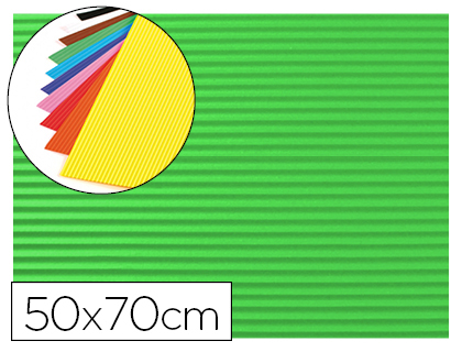 LIDERPAPEL - GOMA EVA ONDULADA 50X70CM 2,2MM DE ESPESOR VERDE (Ref.GC06)
