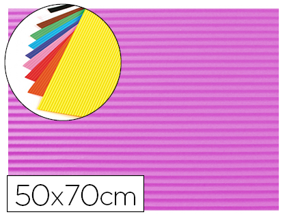 LIDERPAPEL - GOMA EVA ONDULADA 50X70CM 2,2MM DE ESPESOR ROSA (Ref.GC10)