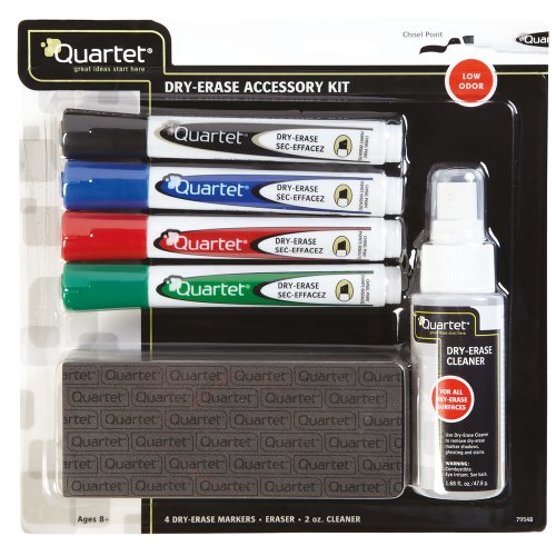 REXEL - KIT 4 ROTULADORES PARA PIZARRA BLANCA + BORRADOR DE ESPUMA + SPRAY LIMPIADOR (Ref.1903798)