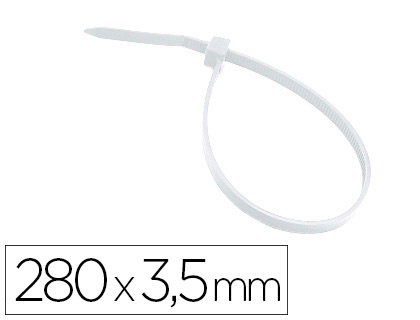 3M - BRIDA PARA INTERIOR BLANCA 280X3,5 MM BOLSA DE 100 UNIDADES (Ref.KE234000120)