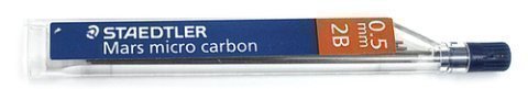 STAEDTLER - MINAS MARS MICRO GRAFITO 0,5mm &quot;2B&quot; TUBO 12unid. (Ref.250 05-2B)