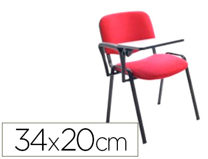 ROCADA - PALA ESCRITURA DERECHA PARA SILLA CONFIDENTE PLEGABLE PVC 34X20 CM COLOR NEGRO (Ref.RD-977)