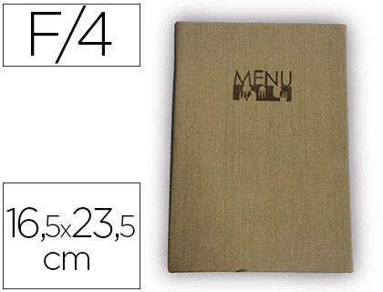 LIDERPAPEL - PORTAMENUS PU 16,5 X 23,5 CM CON 4 FUNDAS (Ref.PM05)