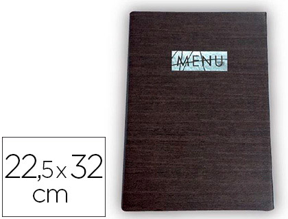 LIDERPAPEL - PORTAMENUS PU 22,5 X 32 CM CON SUJECCION EN ESQUINAS PARA 2 HOJAS (Ref.PM06)
