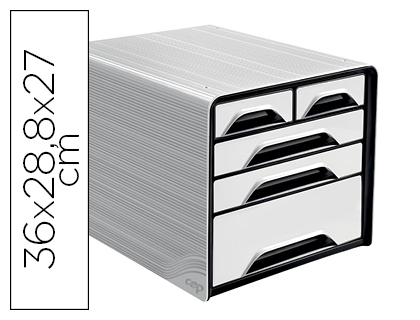 CEP - Buc 5 Cajones Mixtos Blanco/Negro (Ref.1072130121)