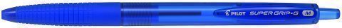 PILOT - Bolígrafo retráctil SUPER GRIP G Azul - Diámetro de bola 1mm (Ref.BPGG-8R-M-L / NSGGA)