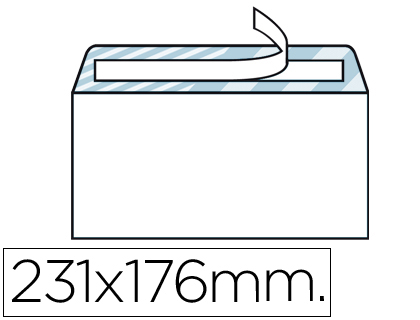 SAM - Caja 500 Sobres nº12 176x231 90gr. SIN VENTANA - CON TIRA SILICONA (Ref.A-17495-266965)