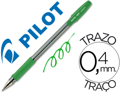 PILOT - BOLIGRAFO BPS-GP VERDE -SUJECION DE CAUCHO -TINTA BASE DE ACEITE -CON CAPUCHON (Ref.BPS-GP-V)