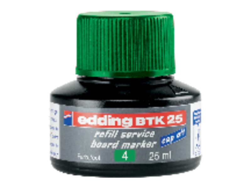 EDDING - Tinta recarga marcadores pizarra BTK 25 25 ml verde (Ref.T25-04)