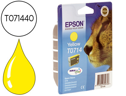 EPSON - Cartuchos ORIGINALES Inyección De Tinta INY AMA 5,5ML T071 (Ref.C13T07144012)