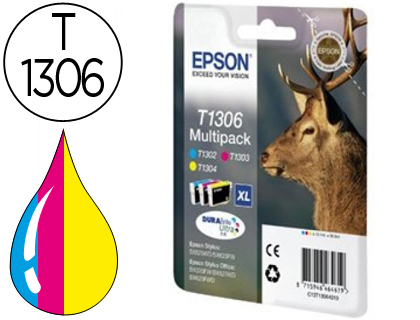 EPSON - Cartuchos ORIGINALES Inyección De Tinta INY PK-3 CMA T130 (Ref.C13T13064012)