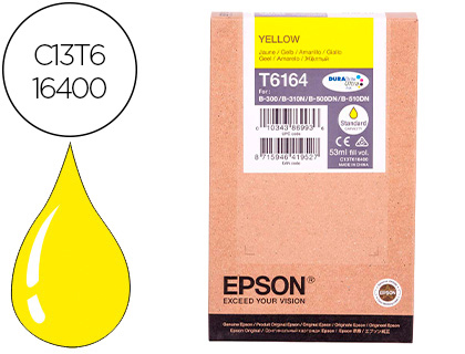 EPSON - Cartuchos ORIGINALES Inyección De Tinta T6164 AMARILLO (Ref.C13T616400)