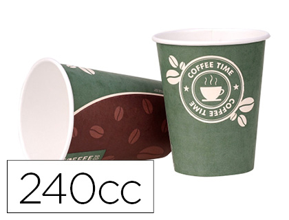 VASO TERMICO CARTON 240 CC PAQUETE DE 50 UNIDADES 