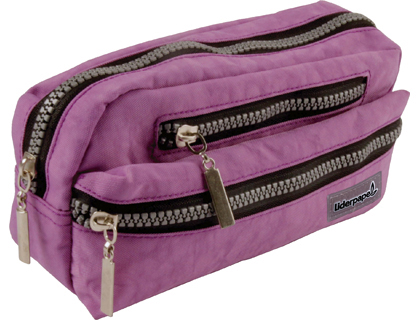 LIDERPAPEL - BOLSO ESCOLAR PORTATODO OVALADO 3 BOLSILLOS VIOLETA PASTEL 195X40X100 MM (Ref.PX07)
