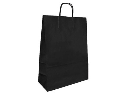 Q-CONNECT - BOLSA KRAFT NEGRO ASA RETORCIDA 240X100X310 MM (Ref.KF18684)