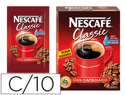 NESCAFE - CAFE DESCAFEINADO MONODOSIS CAJA DE 10 SOBRES (Ref.9174)