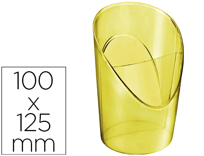 ESSELTE - CUBILETE PORTALAPICES PLASTICO COLOUR ICE COLOR AMARILLO 100X125X90 MM (Ref.626267)