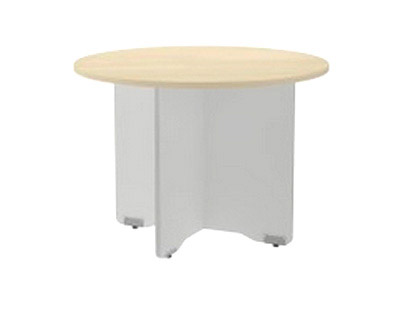 ROCADA - MESA DE REUNION MEETING ESTRUCTURA MADERA GRIS ALUMINIO EN ASPAS TABLERO MADERA BLANCO 120 CM (Ref.3006AB04)