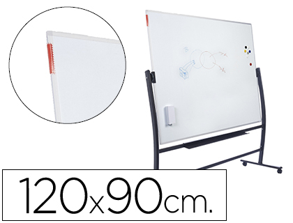 ROCADA - PIZARRA BLANCA LACADA MAGNETICA CON SOPORTE VOLTEABLE DOBLE CARA 90X120 CM (Ref.RD-6870 + RD-6950)