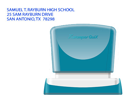 X'STAMPER QUIX - SELLO PERSONALIZABLE COLOR AZUL MEDIDAS 14X60 MM Q-14 (Ref.QPTL-Q1460RE Q14 AZ)