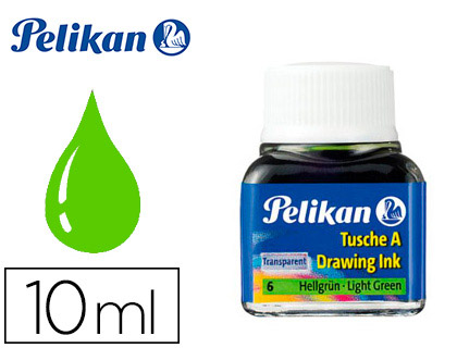 PELIKAN - TINTA CHINA VERDE CLARO N.6 FRASCO 10 ML (Ref.201558)