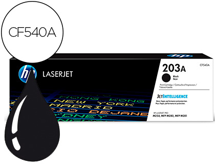 HP - TONER 203A LASERJET PRO M254 / MFP M280 / MFP M281 NEGRO 1400 PAGINAS (Ref.CF540A)