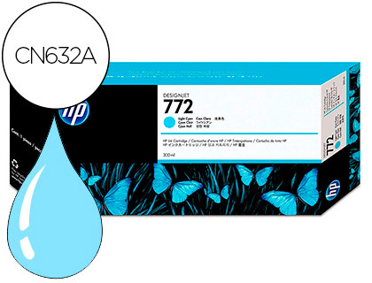 HP - INK-JET N.772 DESIGNJET Z5200 / Z5400 CIAN CLARO 300 ML (Ref.CN632A)
